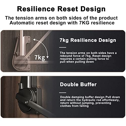 Tringle de penderie rétractable pour rangement et gain de place