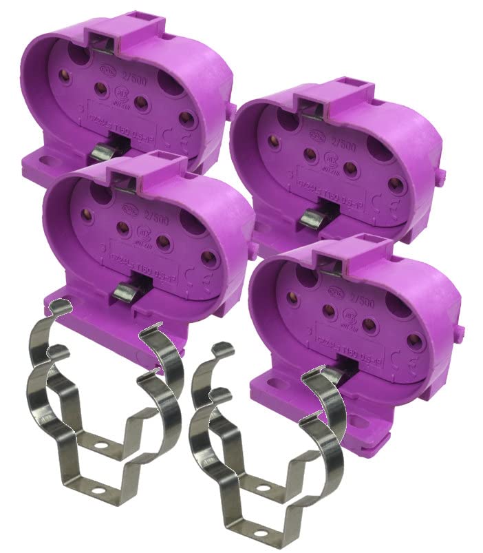 2G11 UV lamp Holder kit X 4 - Extended Life UV Light Bulb Socket & Clip