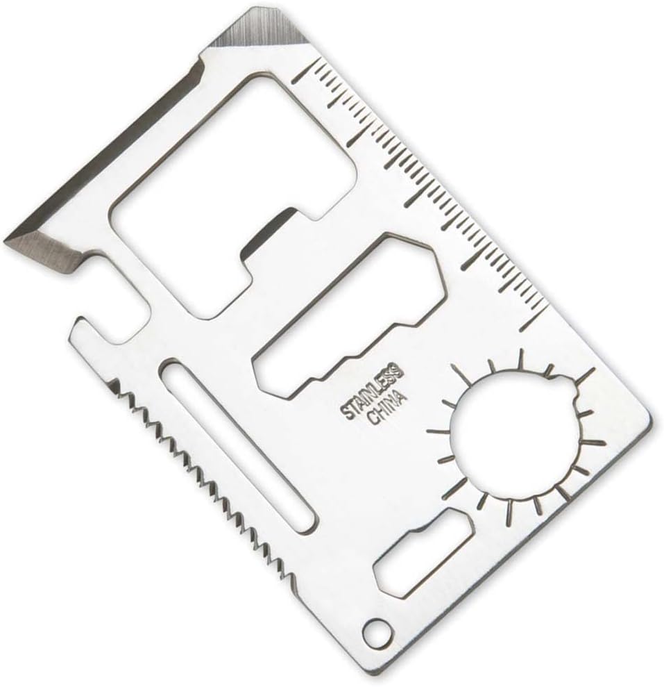 ADROIT (2 Pack) 10-In-1 Multi-Tool | Credit Card Sized | Ultimate Emergency Companion | Includes Saw, Knife, Opener & More | Protective Pouch Included | Compact 2.75" (7 cm) Design