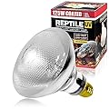 LUCKY HERP Reptile UVA UVB Heat Bulb, 125W E27 Turtle UV Heat Lamp, Vivarium D3 Basking Light Bulb for Reptile, Tortoise, Bearded Dragon and Amphibian