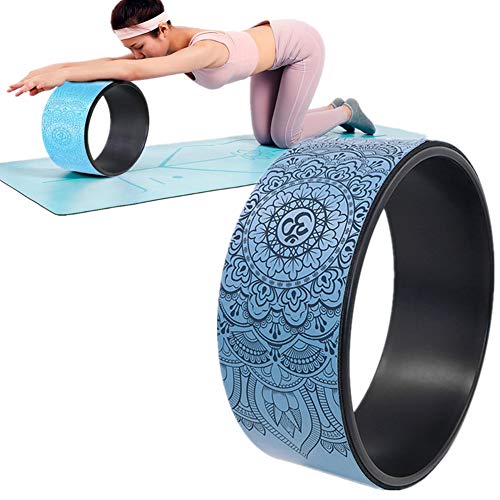 Rueda Yoga Yoga Wheel De vuelta de entrenamiento Pilates Yoga estiramiento rueda antideslizante blue,-