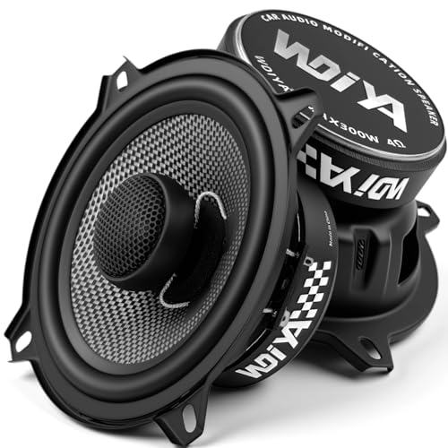 Image of 5.25-Inch Car Coaxial Speaker Carbon Fiber Cone Bowl 2-Way Full Frequency High Fidelity Audio 300W Peak Power 4 Ohms Professional High-End Stereo Surround Sound (2-Speakers)