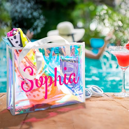 callie Personalized Beach Bags for Women, Custom Name on Clear Beach Bags Waterproof Sandproof, Mother's Day Gifts Birthday Gifts for Her4