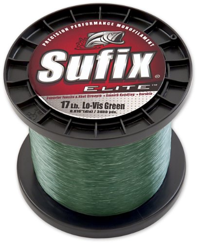 Sufix Elite 3000-Yards Spool Size Fishing Line (Green, 14-Pound)