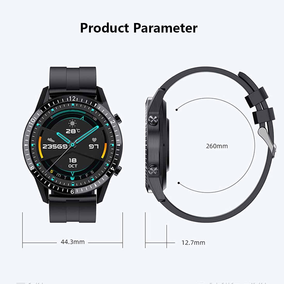 Smartwatches, monitor aktywności, pulsometr, zegarek fitness dla mężczyzn i kobiet, krokomierz, stoper, do aktywności na świeżym powietrzu, sportowy smartwatch do systemu Android/iOS, Silver, bransoletka