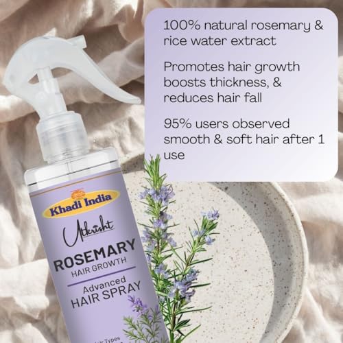 Image of Khadi Natural Rosemary Hair Growth Spray | Controls Hair Fall, Supports Hair Regrowth | Herbal Scalp Care Spray | Sulphate & Paraben Free - 100ML