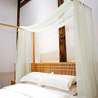 Vista 13 de Linentalks Cortinas de cama negras para cama individual, bufanda de cama transparente de lujo, cortinas de cama con cenefa, cortinas de cama