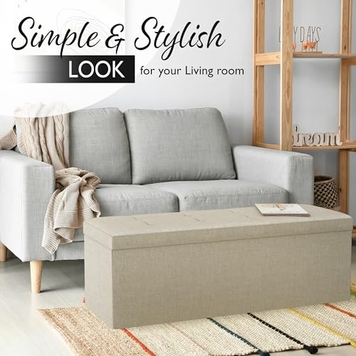 Elegant Folding Storage Ottoman with Chic Design - Image 6