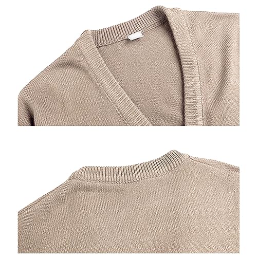 Men's Fall Cardigan Casual Knitwear Long Sleeve V Neck Button Cardigan Sweater Loose Lounge Knitted Outwear4