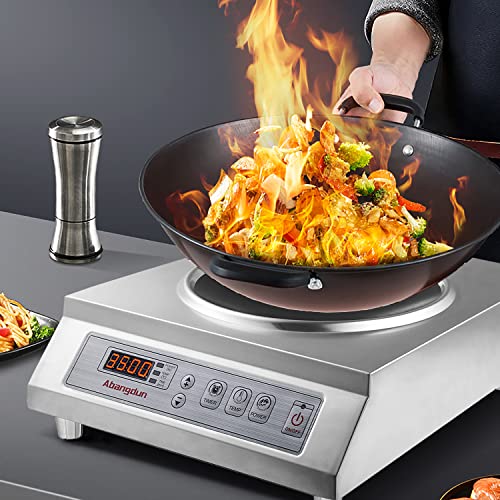 Commercial Wok Induction Cooktop 3500W/240V Single-Phase Induction Stove Induction Burner For Cooking Abangdun (Aj35Kc) #TOP1