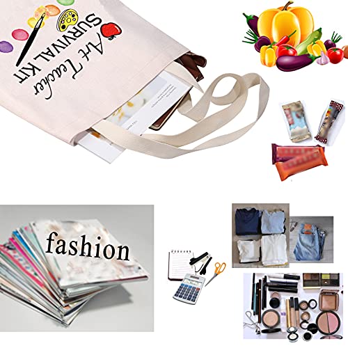 Pxtidy Art Teacher Survival Kit Makeup Bag Art Teacher Gift Teacher Bag For Teacher Appreciation Gift (Tote Bag) #TOP2