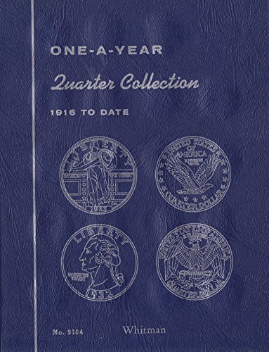 1916-DATE 1969 QUARTER COLLECTION USED WHITMAN No 9104?? ONE-A-YEAR COIN; ALBUM, BINDER, BOARD, BOOK, CARD, COLLECTION, FOLDER, HOLDER, PAGE, PORTFOLIO, PUBLICATION, SET, VOLUME