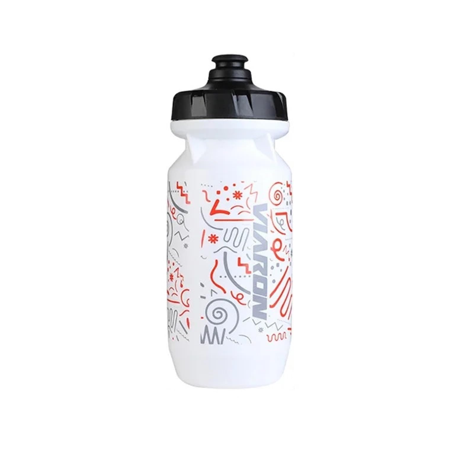 QuxetlRyz Sports Water Bottle 550ML Bicycle Water Bottle Road Grade Sports Fitness Running Riding Kettle Leak Proof Drinking Bike Cage(White)