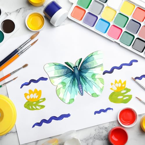BESPORTBLE Wooden Discs Craft Painting 40 Pieces Wooden Blank Butterflies Wooden Plates DIY Craft Material Wood Scrapbooking Discs Wooden Ornaments Decoration - Image 3