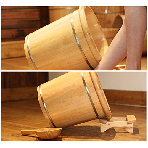 Baril de madera de cedro para baño de pies, spa y masaje miniatura 6