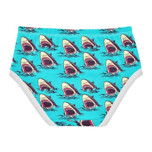 Joisal Cartoon Cute Sharks Blue Toddlers Underwear Floral 2t Cotton Girl Panties Cute Designer Briefs Undies Kids2
