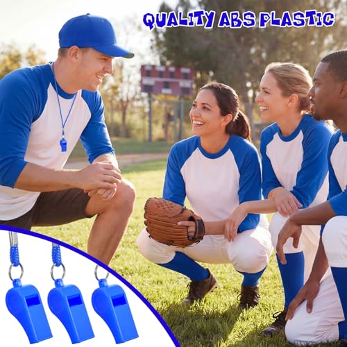 Honoson 200 Pcs Whistle for Adults with Lanyard Plastic Safety Emergency Whistle Survival Loud for Lifeguard Coaches Hiking Outdoor Camping Accessories(Blue) by Honoson - Image 6