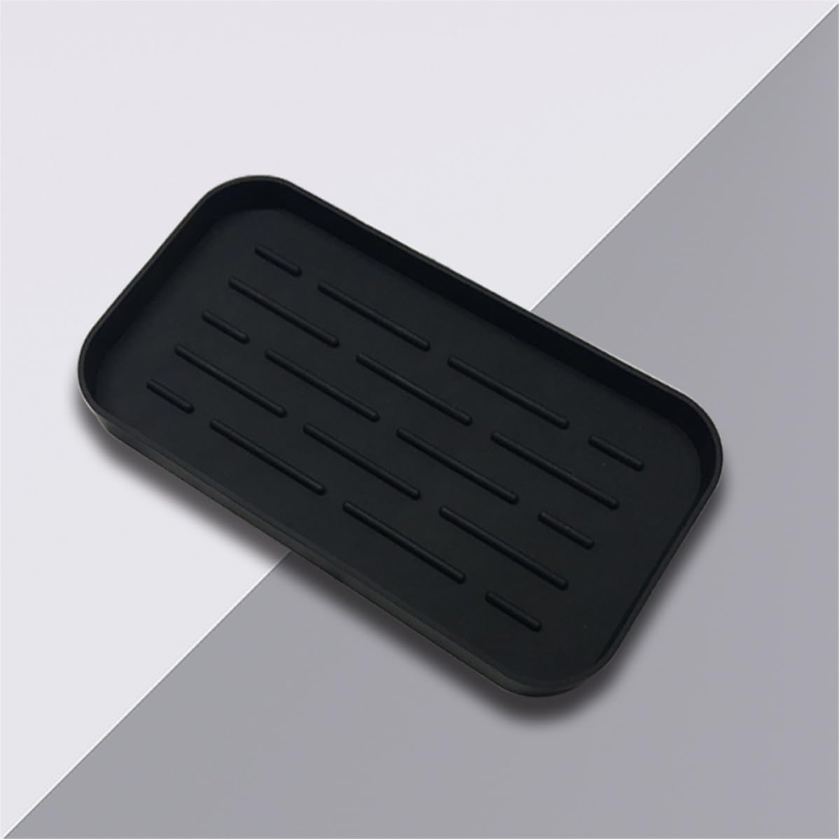 Mikikit Vassoio Scolapiatti e Facile da Lavare in Silicone Scanalature Profonde, Tappetino Drenante Portatile per Lavello Cucina e Banco Bar