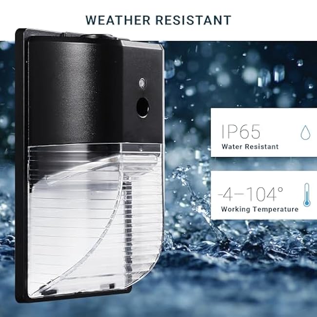 PARMIDA Mini LED Wall Pack Light 26W 5000K Black