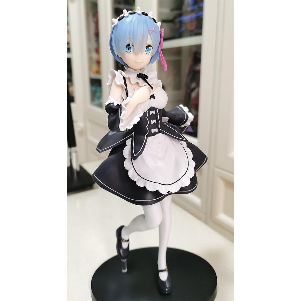 DEXSHUN Re:0 Figura Anime Remu Figura Sirvienta Modelo REM Estatua PVC Manga Girl Colección Regalo