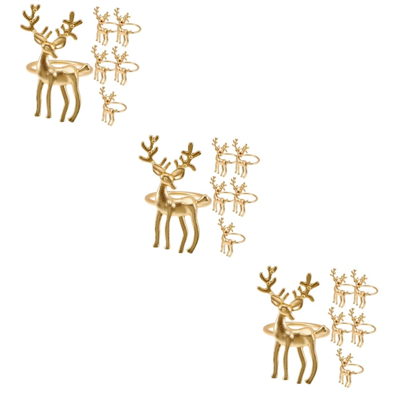Alipis Lot De 3 Porte-Serviettes De Table avec Boucle pour Décoration De Table De Noël (6 Pièces X 3)