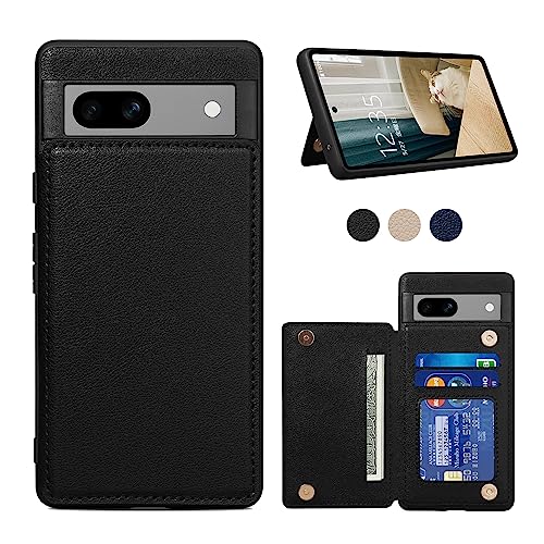 Google Pixel 7a ケース 背面 手帳型 スマホケース Shlybaay ピクセル 7a ICカード収納 軽量 磁石吸着 プレゼント おしゃれ ファッション 耐衝撃 便利 多機能 落下保護 写真入り 6.1inch対応 T1 ブラック