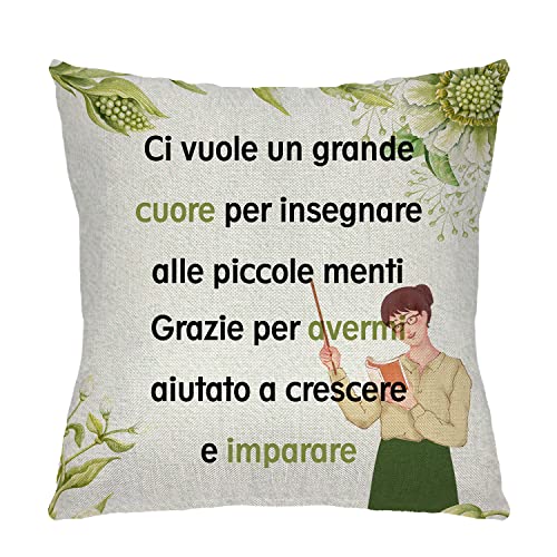 ZCHXD Regalo idea del profesor funda de almohada para mujer-nos quiere un gran corazón para señalar a los pequeños menti-para maestro Cover