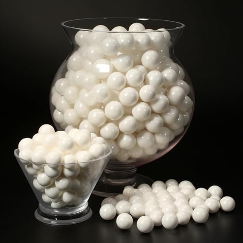 Miniatura 8 de White Pearl Gumballs - Bolsa a granel de 1 pulgada a 2 libras para eventos corporativos y bodas, deliciosas bolas de goma de mascar comestibles