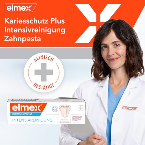 elmex Zahnpasta Intensivreinigung 50 ml – speziell für glatte und natürlich weiße Zähne – verlängert den Effekt einer professionellen Zahnreinigung
