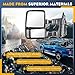 Towing Mirrors for Ford F-250 F-350 F-450 F-550 Super Duty 1999-2016 with Turn Signal Folding Telescoping, w/o Heated (1 Pair)