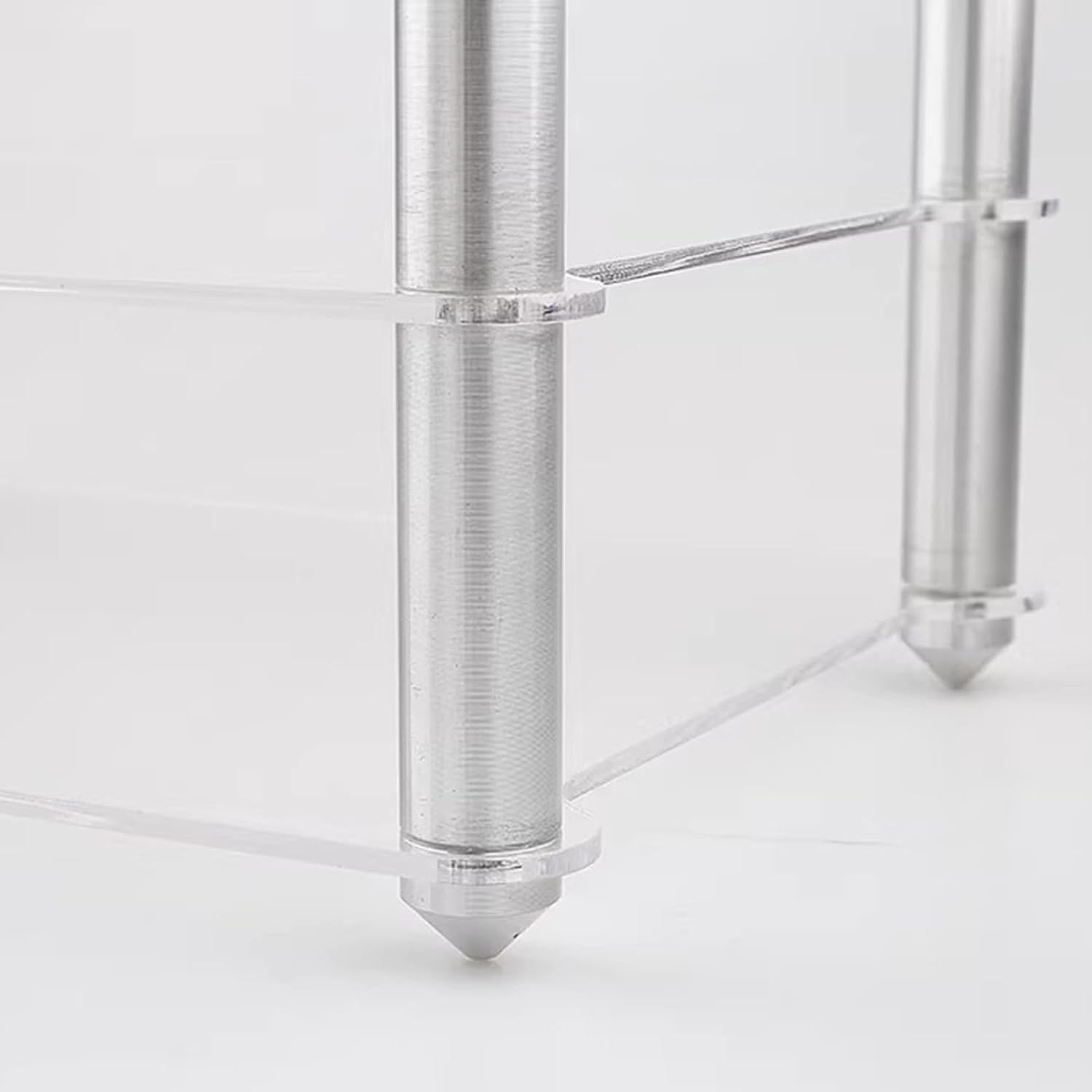 Soporte de audio HIFI de 2 capas para escritorio, soportes de aluminio con panel acrílico, para mini componentes, Dac, amplificador, amplificador