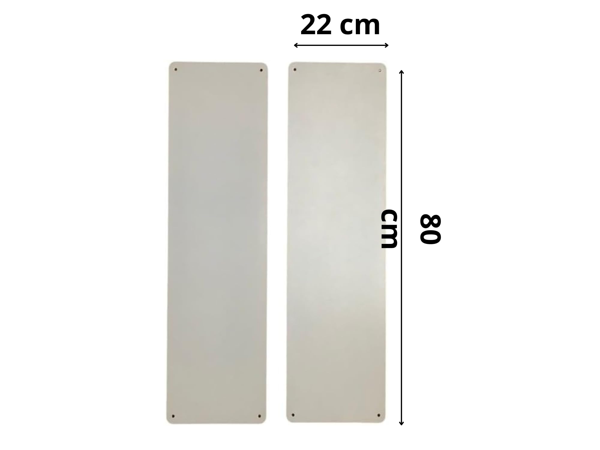 2 x Lavagna Magnetica da Parete in Acciaio Bianca 80x22 cm, White Memo-Board, Pannello Magnetico per Calamite, Lavagna da Cucina, Ufficio, Camera dei Bambini