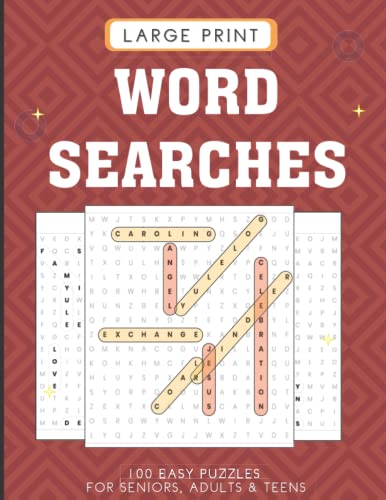 LARGE PRINT WORD SEARCHES, VOLUME 1: 100 EASY WORD SEARCH PUZZLES...