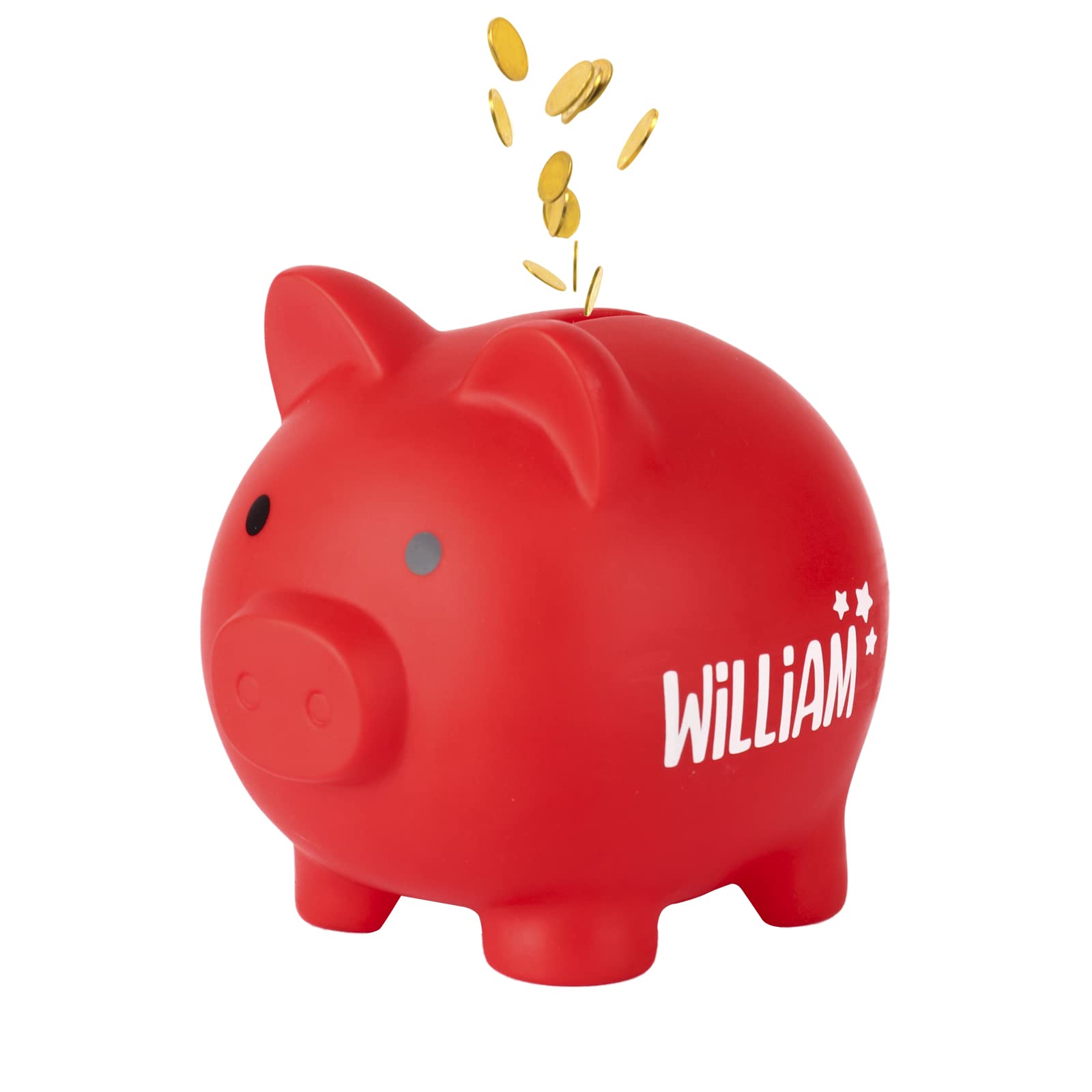 Dinikally Customizable Piggy Bank - Personalized Piggy Bank, Color Options, Various Sizes, Name and Design Selection (Large(5 x 6 x 5.5))