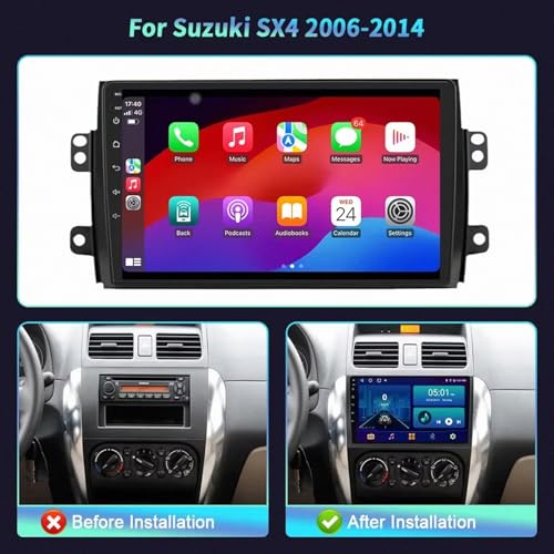 Radio de coche para Suzuki SX4 con Android Auto y Bluetooth 2
