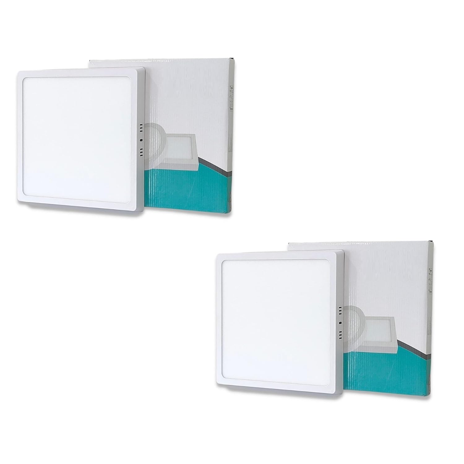 D'Mak 30 Watt White LED Panel Ceiling Light, Aluminium Metal Powder Coated, Surface Mounted LED Light with Driver, Square, Modern Lights for Living Room, Bedroom and Hall, Pack of 2-image-28