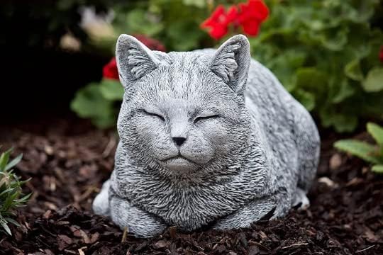 Cat Memorial Statue Sitting cat Figure Concrete Cat Garden Figurine Realistic cat Garden Decor Pet Memorial Stone