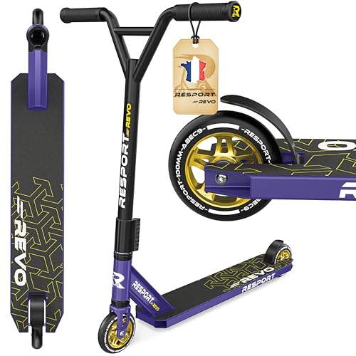 RE:SPORT Trottinette Freestyle REVO avec Support | Stunt Scooter Professionnelle pour Enfants et Adultes | Trottinette Cascade...