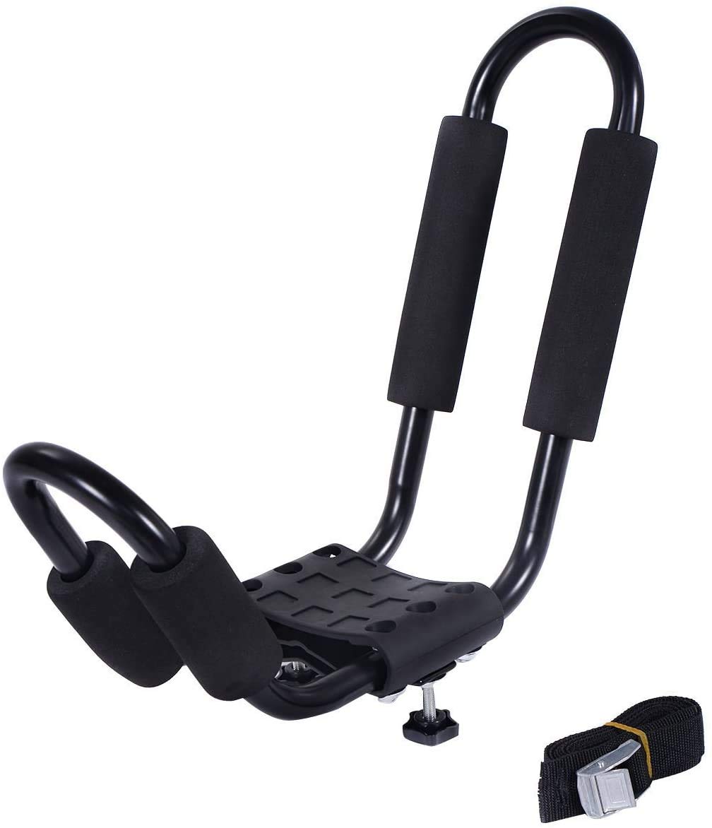 2 Pairs Kayak Roof Rack, Universal Kayak Carrier JBar Rack with 4 Tie