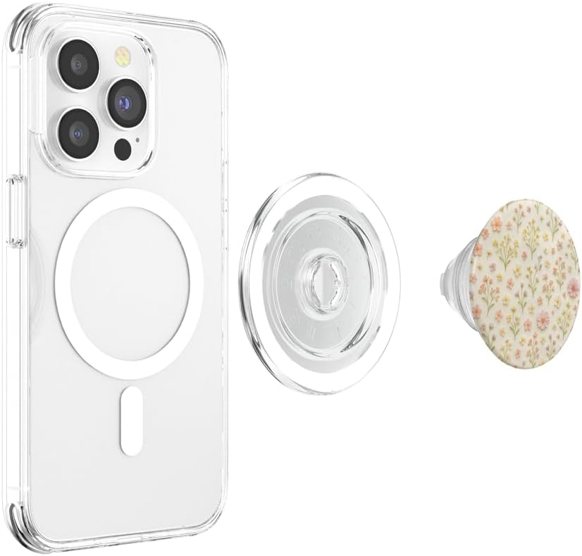 Pastel Floral Botanical Illustration Print PopSockets PopGrip for MagSafe