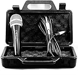 TronicXL - Set de micrófono dinámico de 5 metros de largo con cable jack de 6,35 mm universal micrófono de mano para cantar moderación escenario karaoke boda voz micrófono cantante maletín