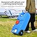 YITAHOME 10.6 Gallon Large Capacity Portable Water Holding Tank with Metal Handle Odorless Tote for Camper with Large Wheels, Filling Port, Hose, Faucet, Handles for Easy Carry & Fast Empty, Blue