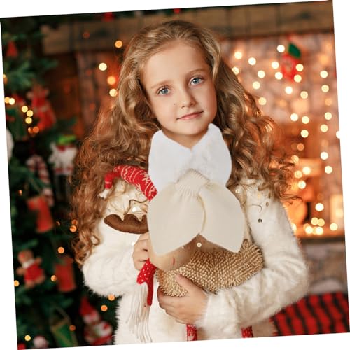 VANZACK Children's Plaid Plush Winter Scarf Thick Fleece Neck Warmer for Boys and Girls Cartoon Cross Neck Collar Soft Boys and Girls Scarf for Cold Weather4