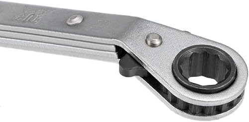 Miniatura 4 de uxcell Llave de trinquete reversible, extremo de caja doble de 0.394 in x 0.433 in, Cr-V