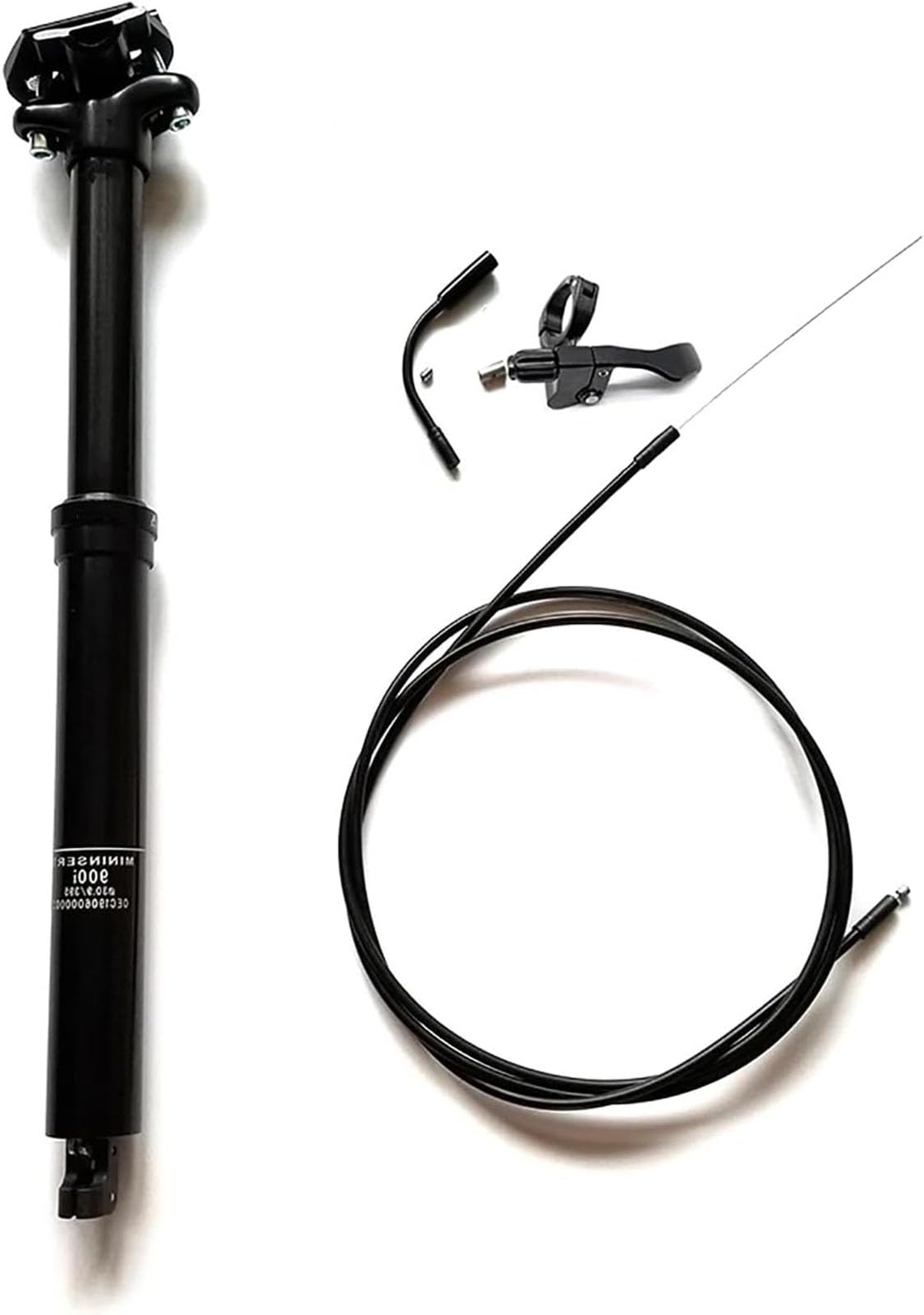 Genérico Tija de Sillín Amortiguada Ajustable 30,9/31,6mm – Tija de Sillín Hidráulica con Altura Regulable y Cableado Interno para Bicicleta de MontañaBlack,30.9 * 445mm