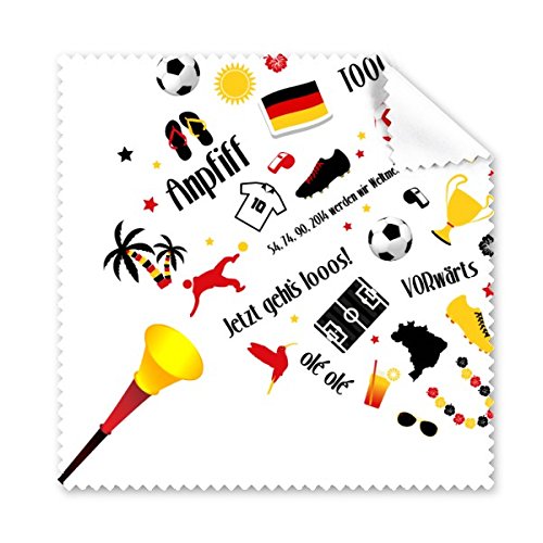 Nettoyant écran efficace avec chiffon lunettes Allemagne flag football réutilisable