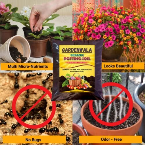 Image of Potting Mix Soil For Plants- 20Kg Soil Less All Purpose Ready To Use Potting Mix 20 Kg Pack Of 4Made With Vermicompost /Neem Cake /Potash /River Sand /Bone Meal