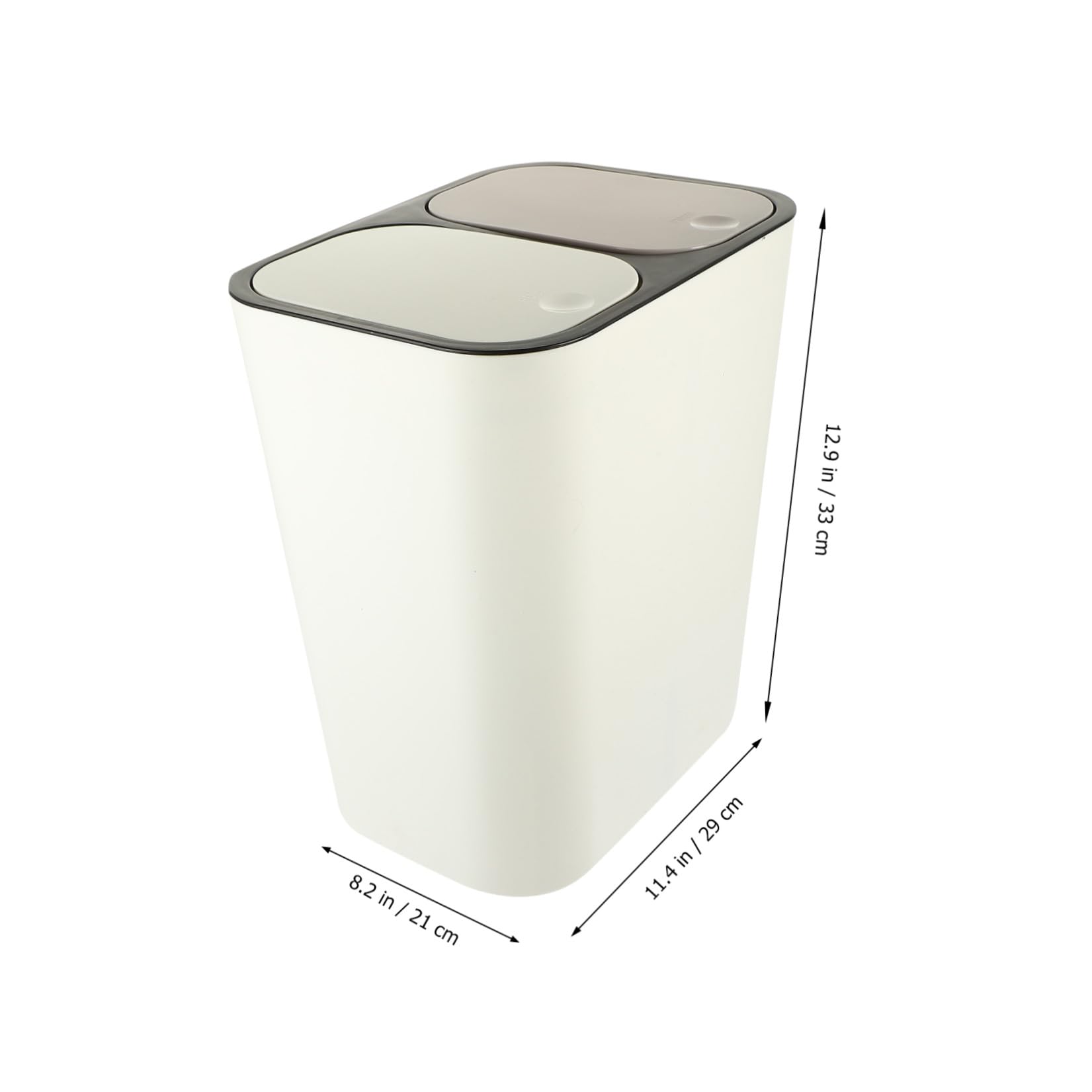 Healeved Cubo de Basura Doble Prensa, Material Pp, Fácil de Limpiar y Sanitario, Diseño Simple para Cocina y Hogar Doble Rejilla