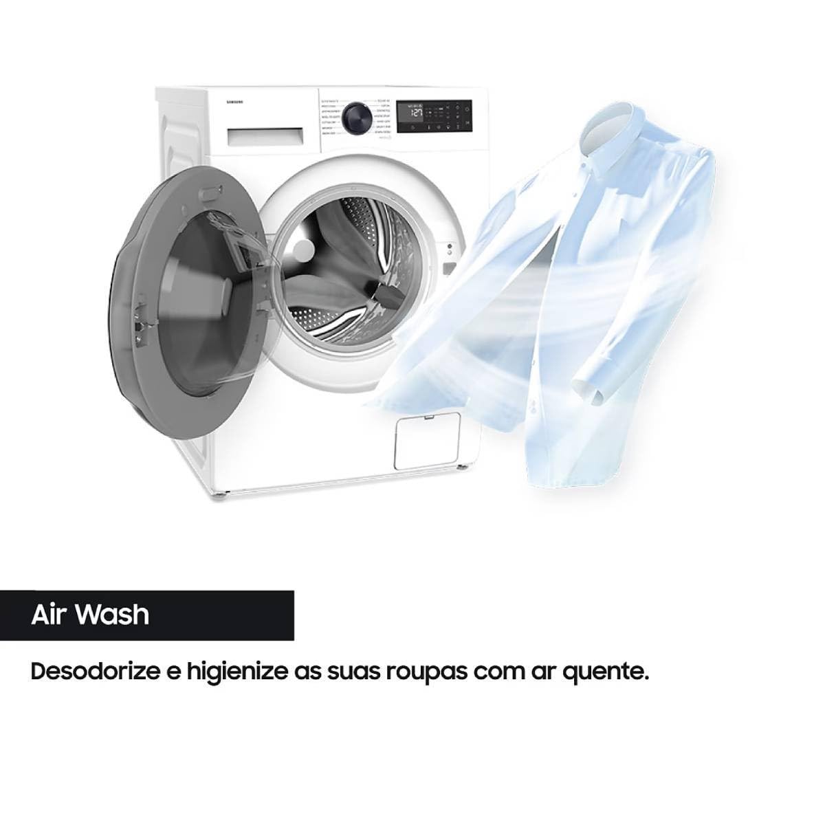 SAMSUNG Lavadora y Secadora de Ropa 11Kg/6Kg 1400RPM Blanca WD11DG5B15BEEP