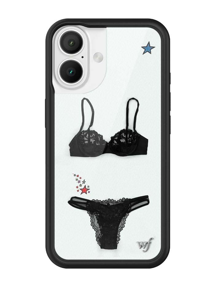 Image of Wildflower Cases - Compatible with iPhone 16 | Protective Black Bumper, 6.5ft Drop Test Certified, Women Owned Small Business | Black Stars Red Blue | Collab - Gabbriette